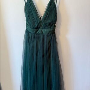 Elegant Green Evening Dress